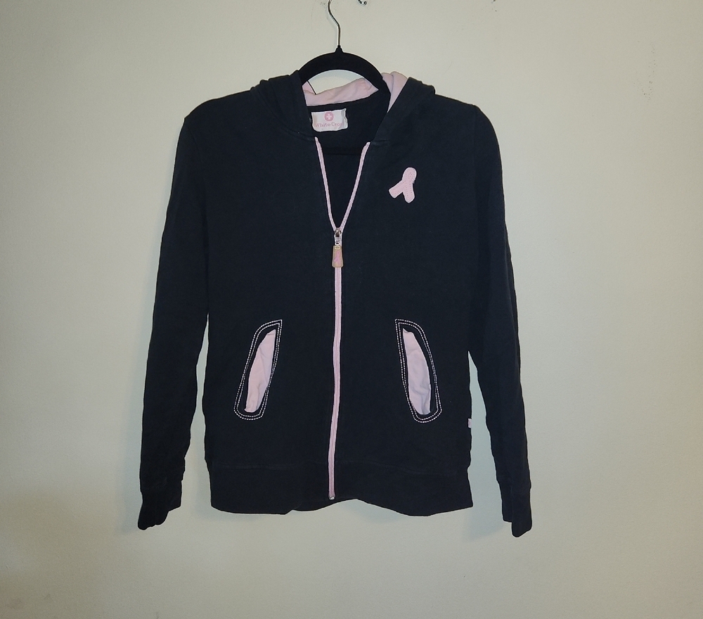 White Cross Black and Pink Jacket